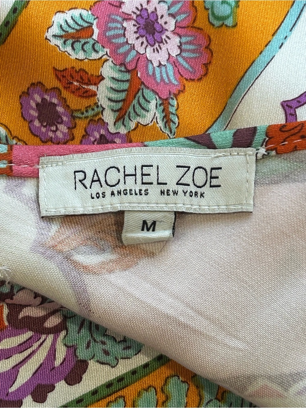 Rachel Zoe Boho Floral Paisley Cami Tank Top Multicolor Print M Summer Festival - Picture 9 of 11